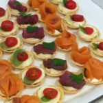 Various Canapes in Pastry Cases