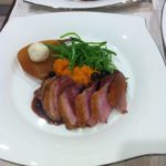 Duck Breast with Caramelised Pear and Blue Cheese
